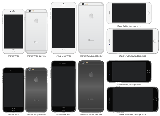 iPhone 6 and iPhone 6 Plus, iPhone 6 landscape mode, iPhone 6 Plus, iPhone 6,