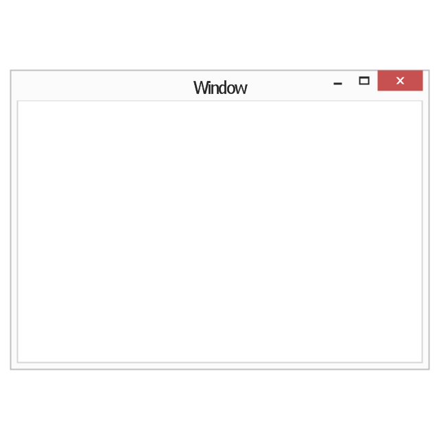 Window frame, window frame, minimize window button, maximize window button, close window button,
