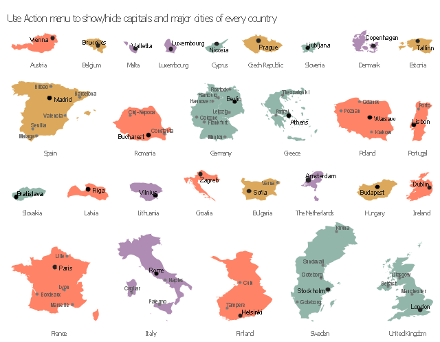 European Union state map contours, United Kingdom, The Netherlands, Sweden, Spain, Slovenia, Slovakia, Romania, Portugal, Poland, Malta, Luxembourg, Lithuania, Latvia, Italy, Ireland, Hungary, Greece, Germany, France, Finland, Estonia, Denmark, Czech Republic, Cyprus, Croatia, Bulgaria, Belgium, Austria,