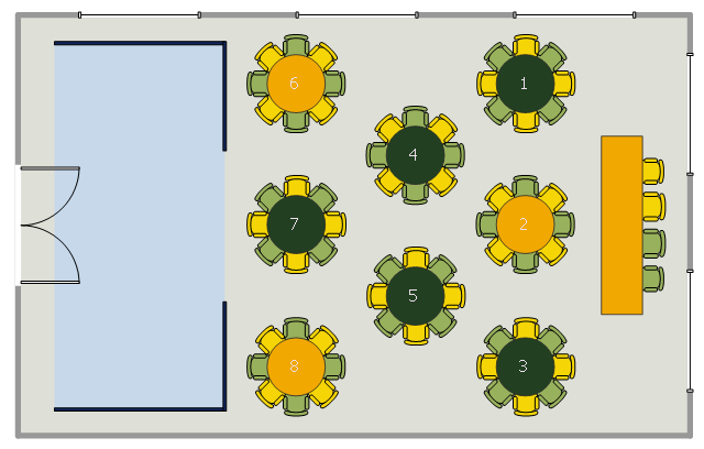 Wedding Rectangular Table Drawing Png, Round Table Layout
