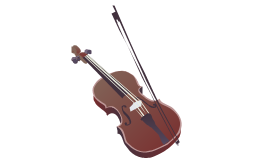Violin - clipart, violin, violin bow,