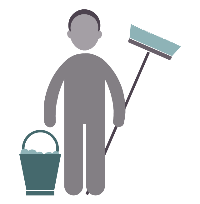 Cleaner, cleaner, profession icon,
