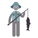 Fisherman, fisherman, profession icon,