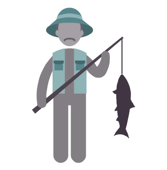 Fisherman, fisherman, profession icon,