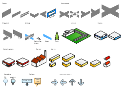 elements block d flowchart Network Diagram   Design  3D 3D Maps elements Software