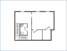  ,  window, wall, toilet, T-room, room, door, divided return stairs, corner sink, casement, by-pass door