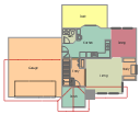 House layout, stair direction, double bi-fold door, door, divided return stairs, corner counter,