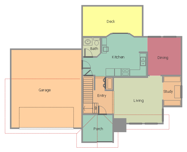 House layout, stair direction, double bi-fold door, door, divided return stairs, corner counter,