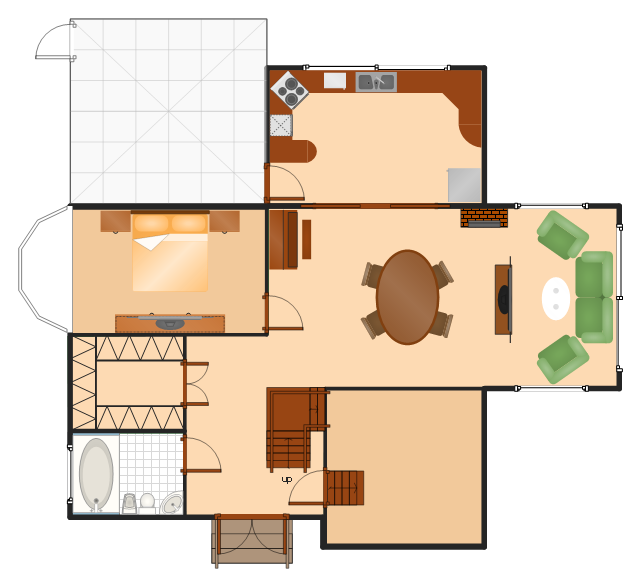 Floor plan, window, casement, toilet, straight staircase, stair direction, square roof, roof, spinet piano, sink, room, rectangular table, table, oval table, table, night stand, microwave oven, loveseat, island, hearth, glider window, glass oval table, glass table, flat screen TV, double pocket door, double door, double bed, door, divided return stairs, countertop, corner sink, corner counter, cooker, oven, closet, chest, chair, built-in, dishwasher, bow window, bidet, bath tub, arm chair, T-room, 2-door, refrigerator, freezer,