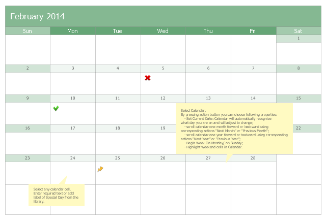 Calendar template, special day, month calendar,