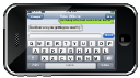 iPhone GUI, status bar, screen, navigation bar, modal view, message box, keyboard control, iPhone,