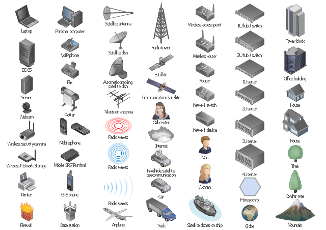 3D Computers and network icons, woman, wireless security camera, camera, wireless router, wireless network storage, wireless access point, webcam, truck, tree, tower block, high-rise building, television antenna, server, satellite dishes on ship, ship, satellite dish, satellite antenna, satellite, router, radio waves, radio tower, wireless cell tower, printer, plotter, personal computer, PC, office building, network switch, network device, mountain, mobile phone, cellular phone, mobile GPS terminal, man, laptop computer, notebook, in-vehicle satellite telecommunication, in-vehicle station, house, honeycomb, globe, Internet, firewall, feature phone, mobile phone, cellular phone, fax, conifer tree, fir-tree, communications satellite, car, call-center, base station , automatic-tracking satellite dish, airplane, VoIP phone, Internet, GPS phone, DDCS, Distributed Data Communications Server, 4U server, 3U server, 2U server, 2U hub switch, 1U server, 1U hub switch,