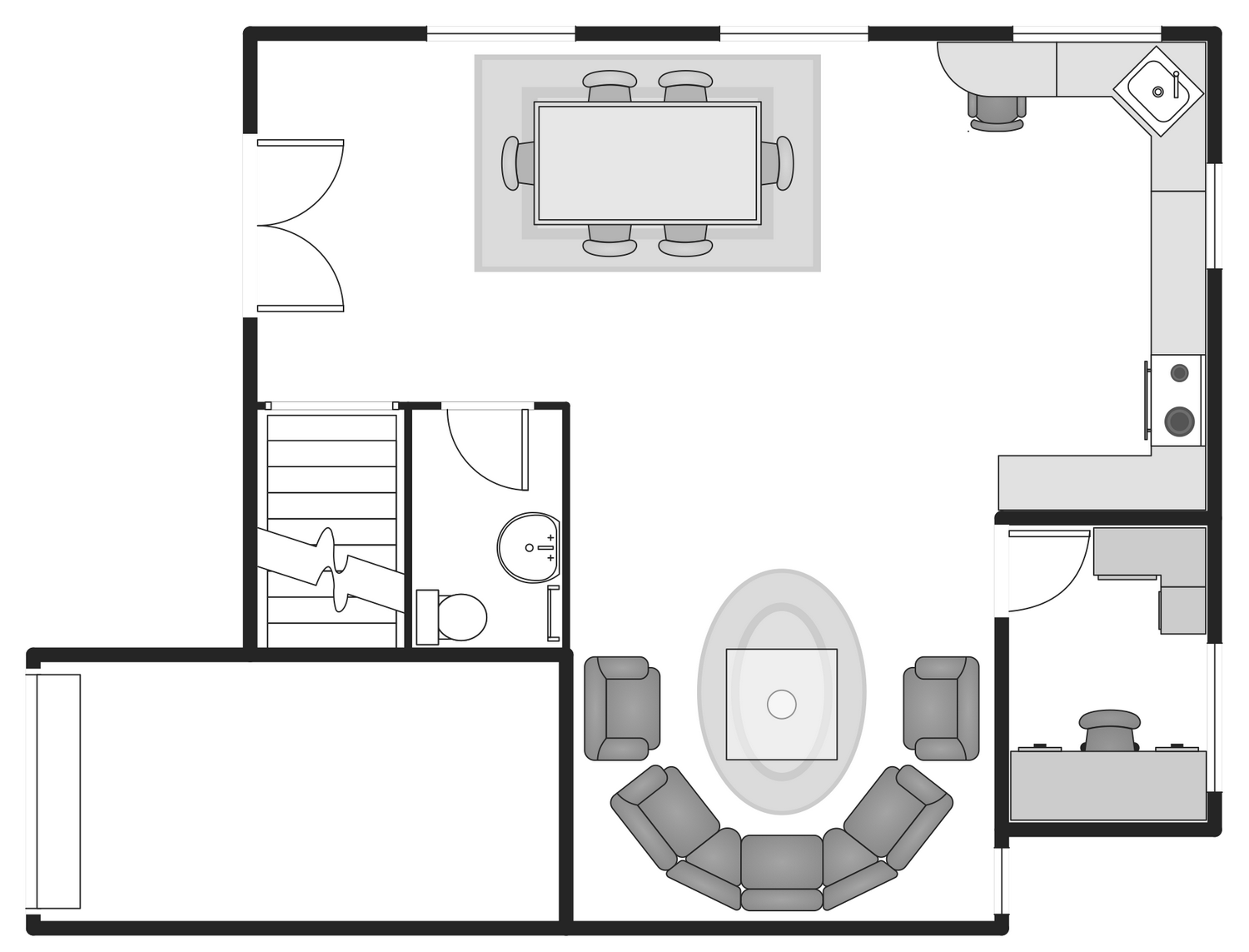 Floor plan drawing Cut Out Stock Images & Pictures - Alamy