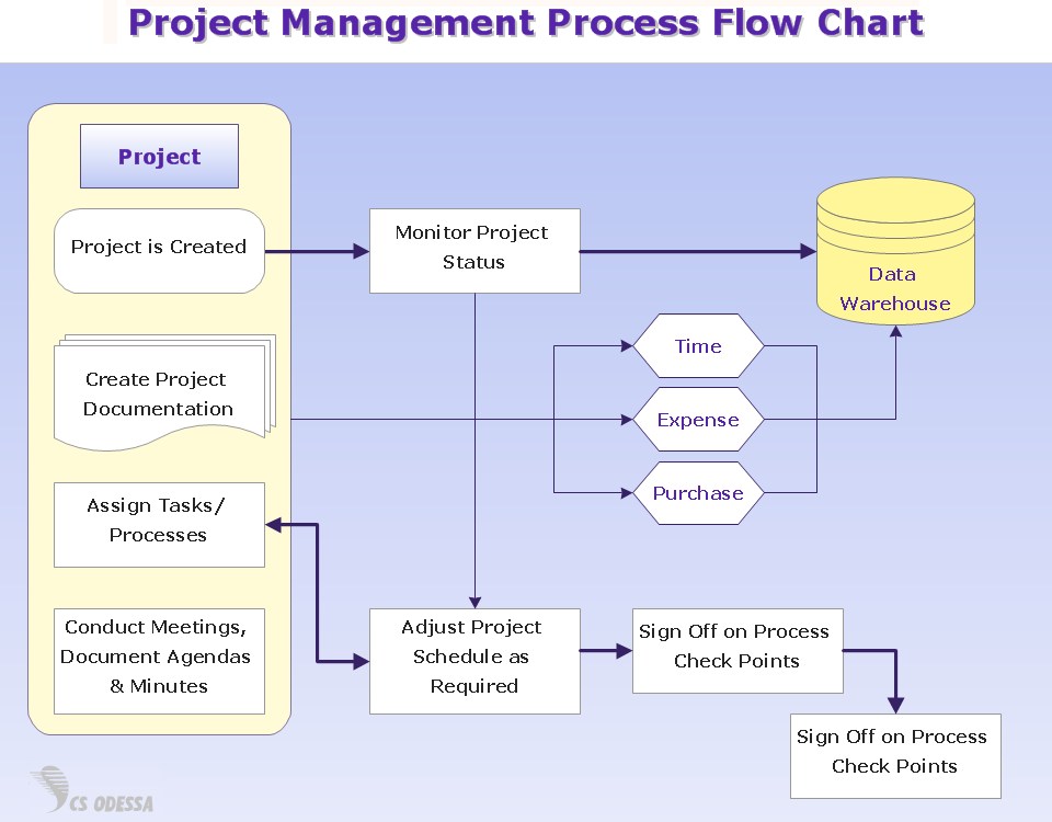 Project Management Document And Flow Chart Flowchart 0540