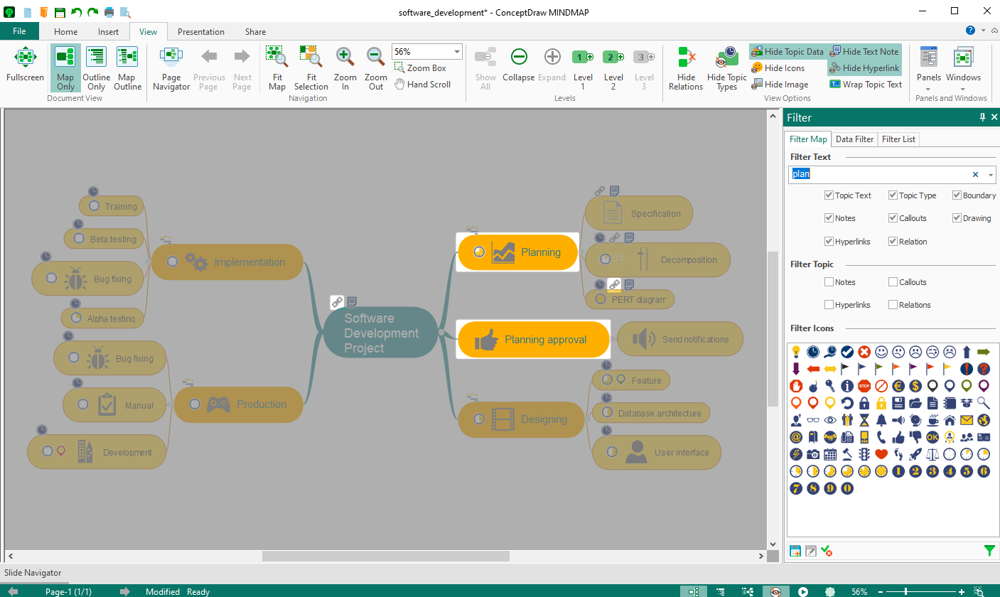 conceptdraw-mindmap-filters