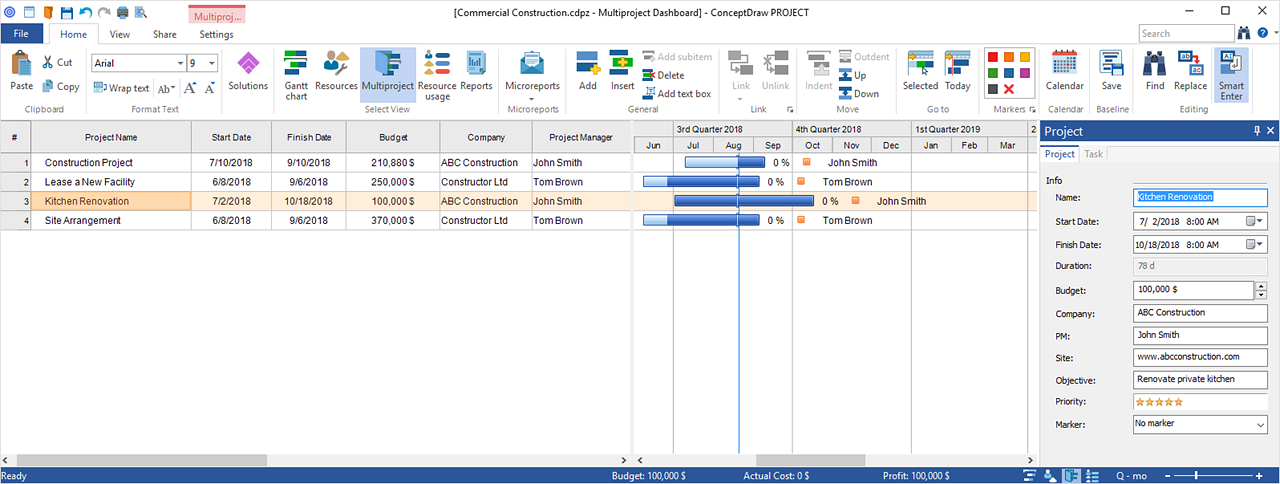 ConceptDraw PROJECT v9