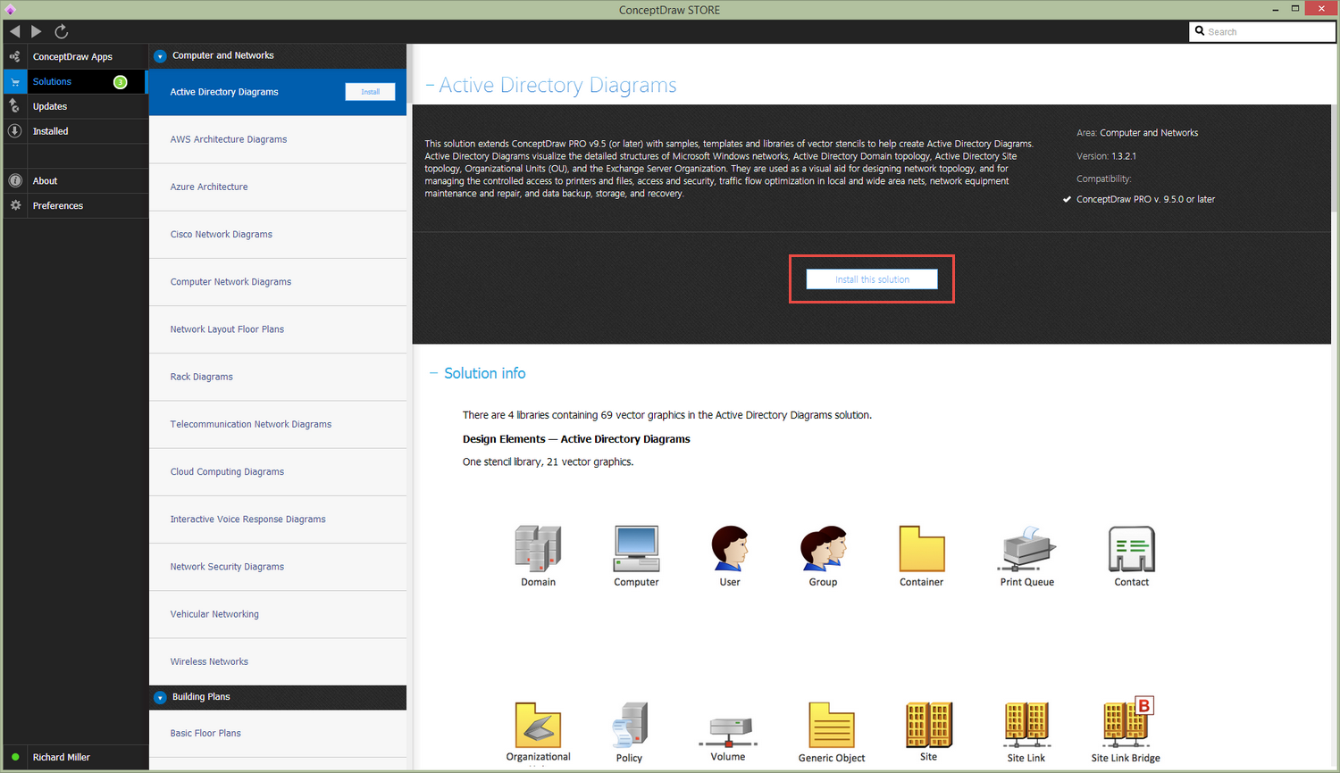 Active Directory Diagrams Solution — Install