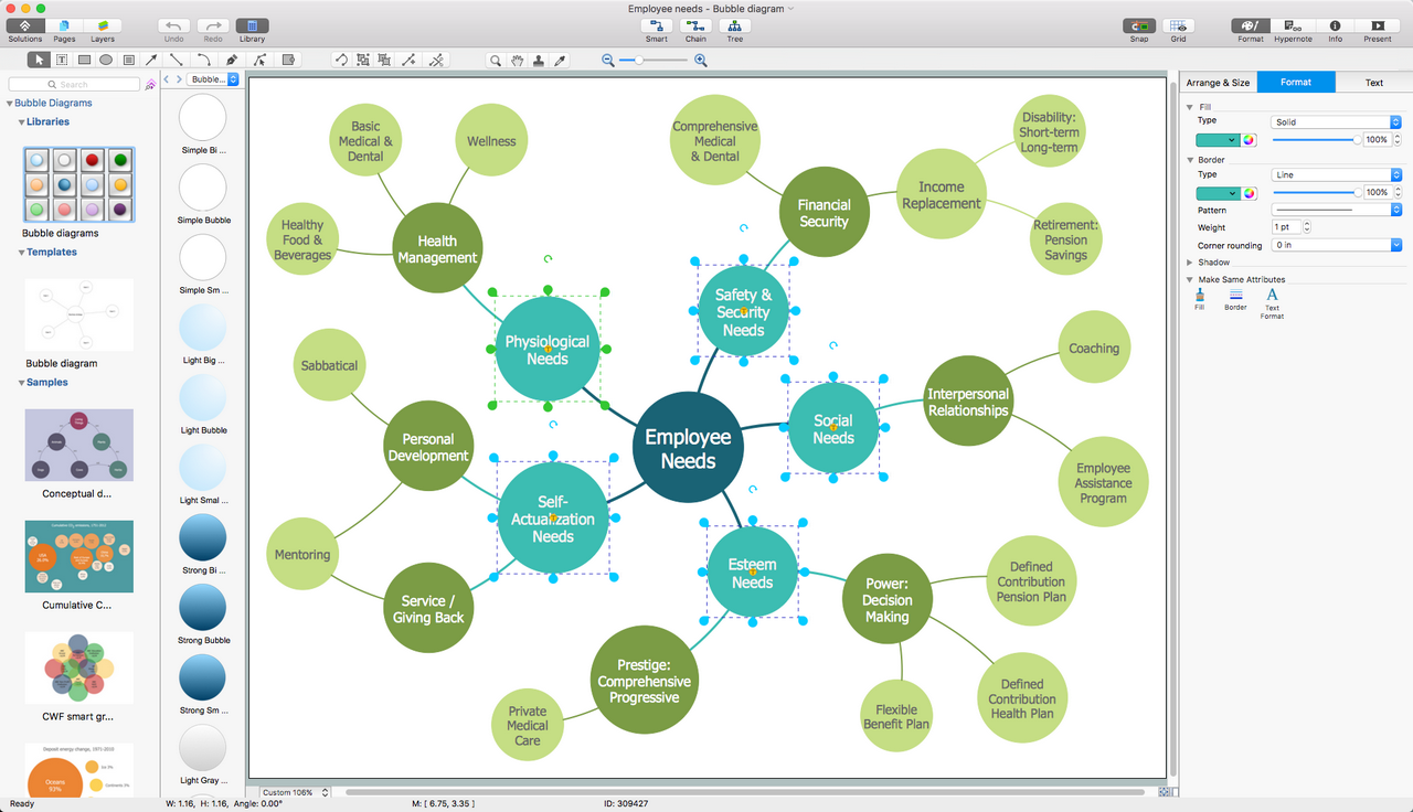 Bubble Diagrams Solution for macOS X