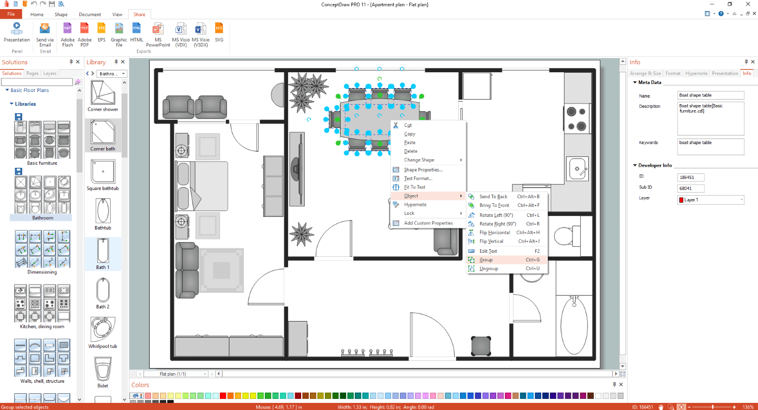 Basic Floor Plans Solution for Microsoft Windows