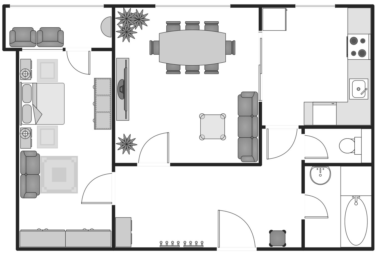 Basic Floor Plan - Apartment Plan