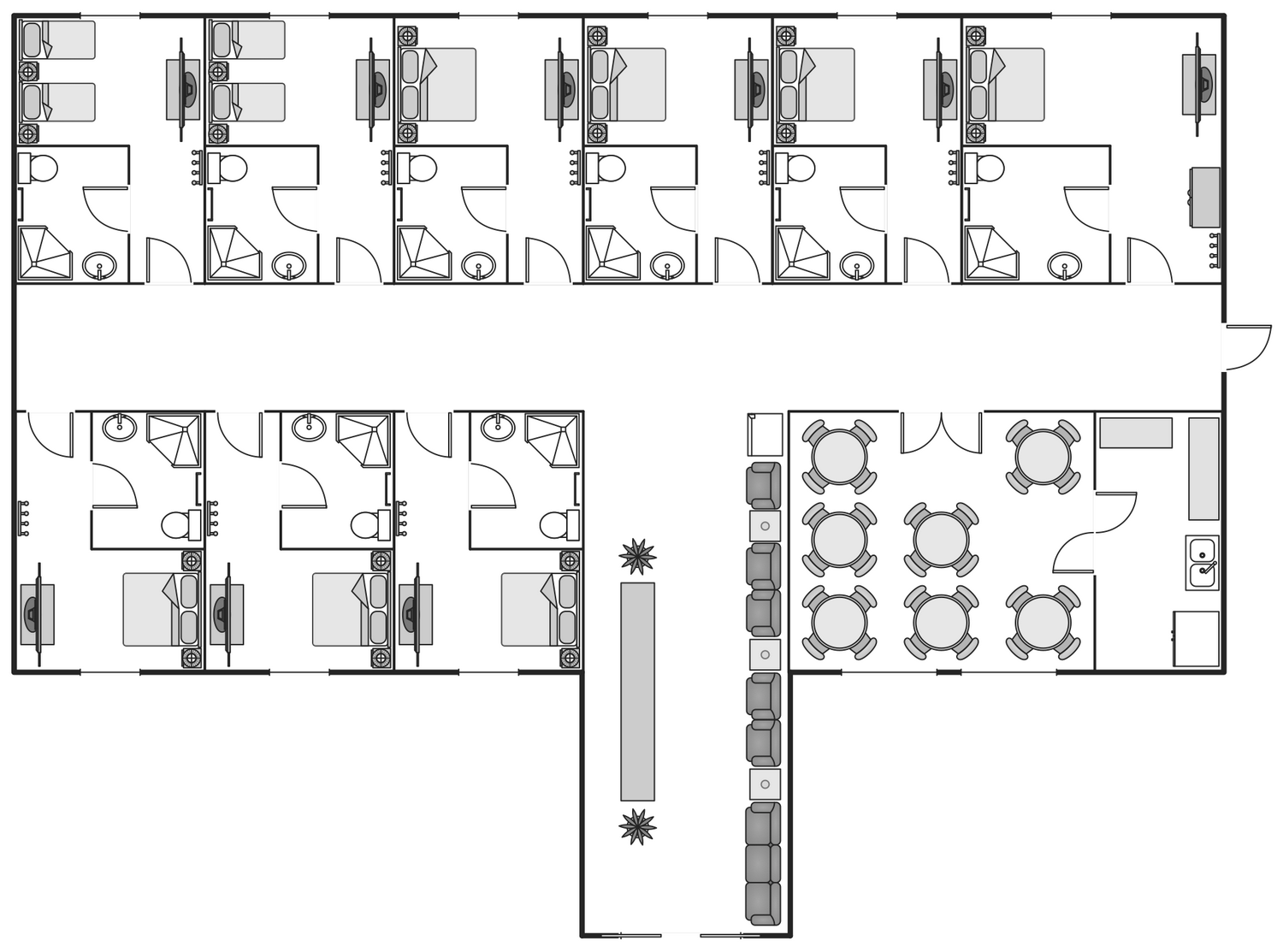 Basic Floor Plan - Mini Hotel Floor Plan