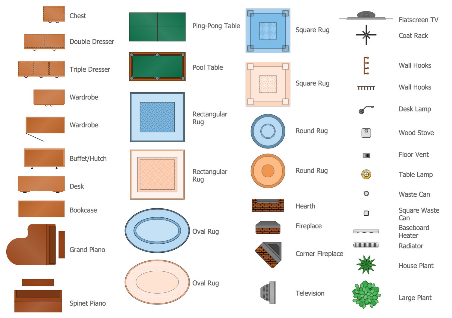 Design Elements Floor Plans — Furniture