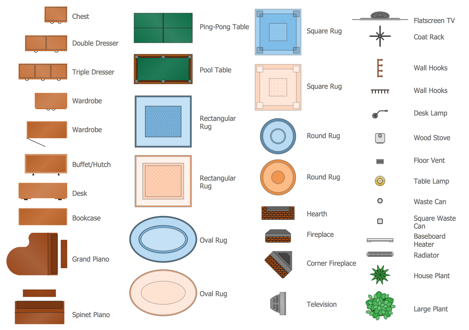 clip art floor plans for furniture