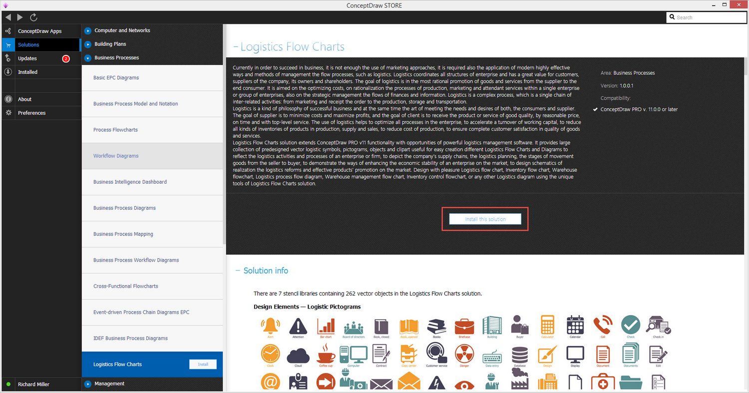 Logistics Flow Charts Solution - Install