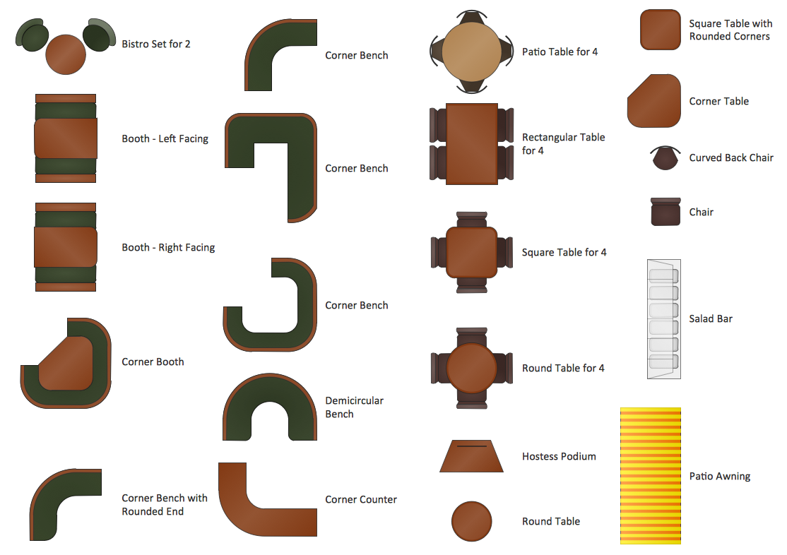 Restaurant Floor Plan Symbols  Restaurant  Floor  Plans  Software Design your restaurant  