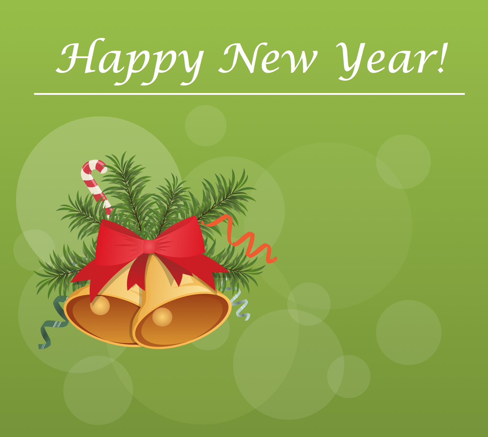 New Year Card — Christmas Bells