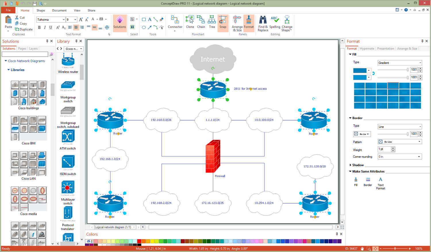 Cisco Network Diagrams Solution for Microsoft Windows