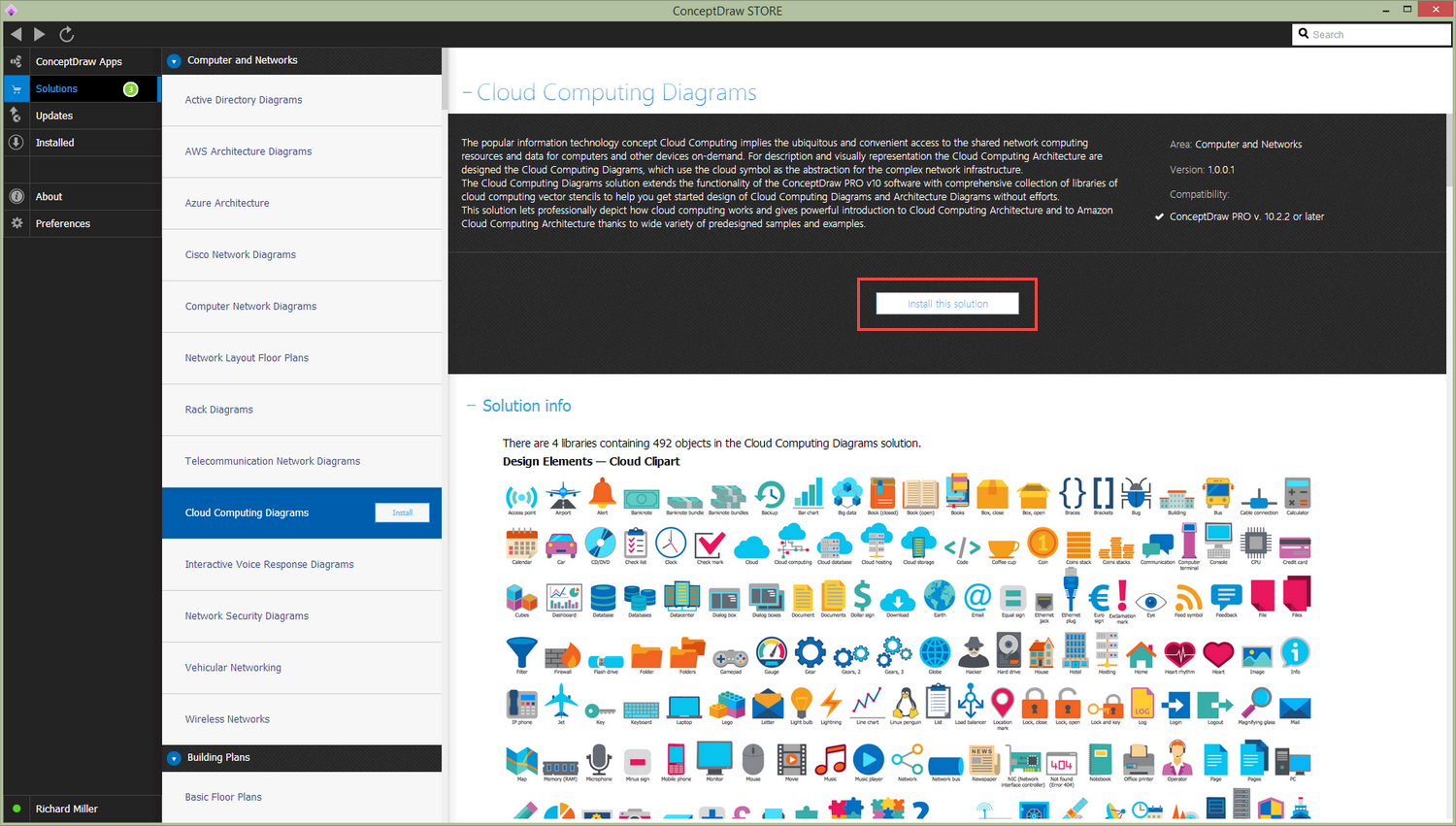 Cloud Computing Diagrams Solution — Install