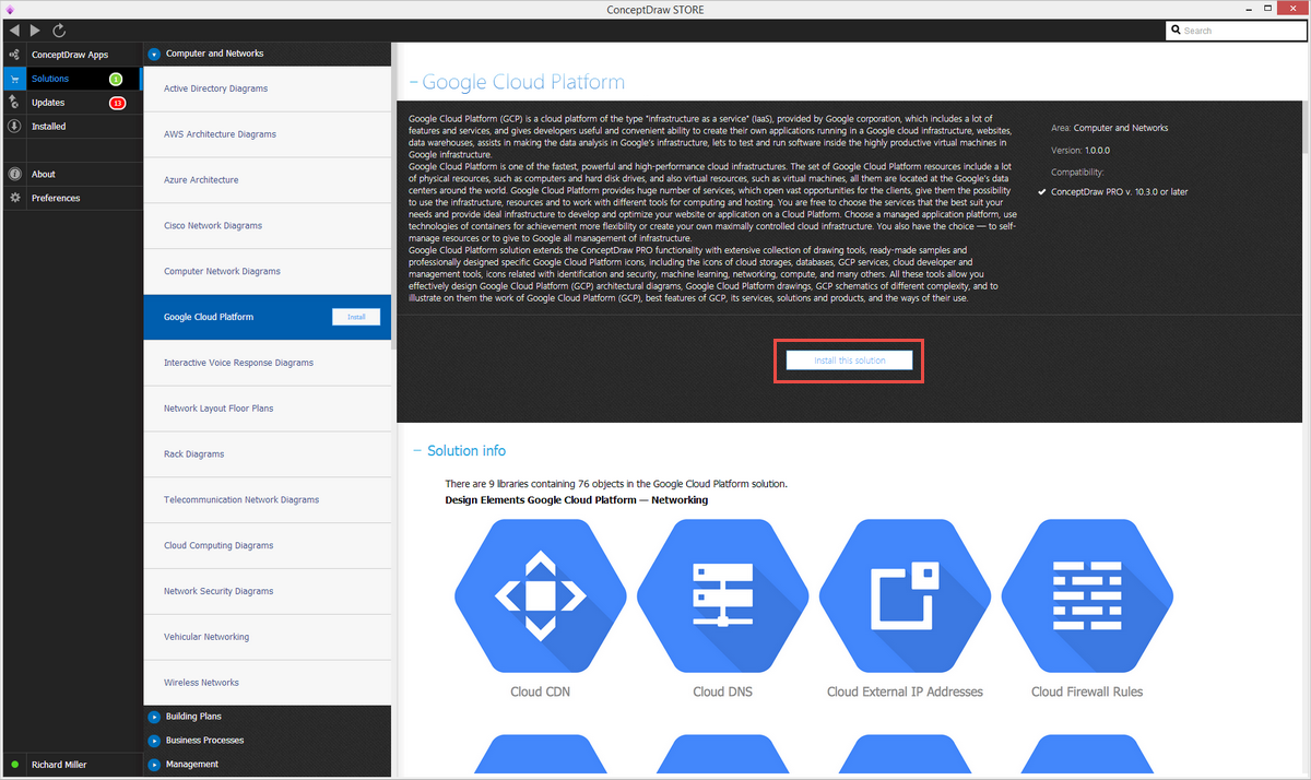 Google Cloud Platform solution - Install