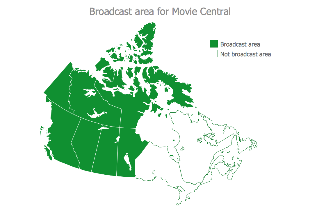 Broadcast Area for Movie Central