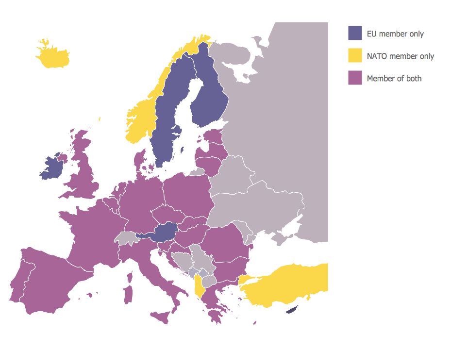 European continental map