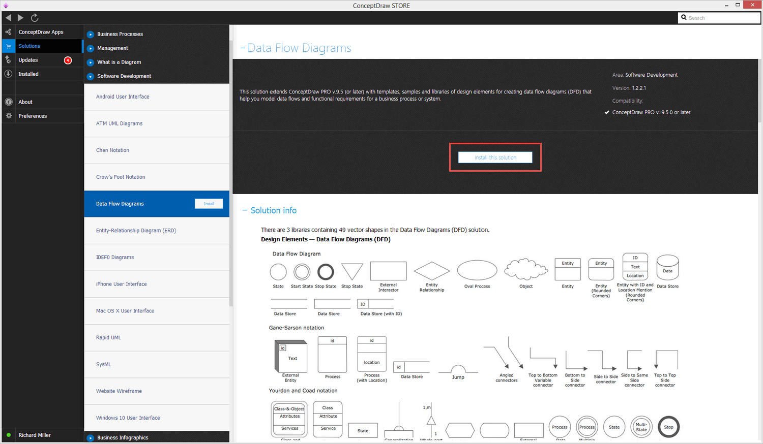 Data Flow Diagrams (DFD) Solution - Install