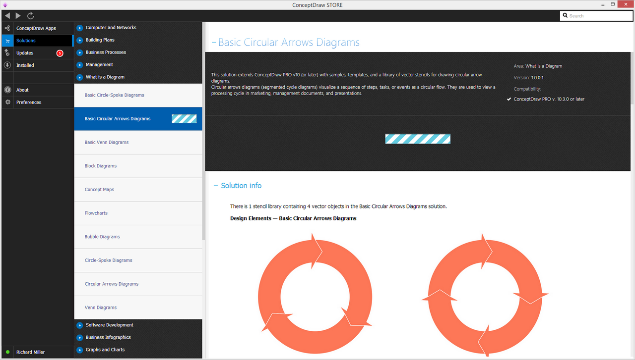 Basic Circular Arrows Diagrams Solution - Install