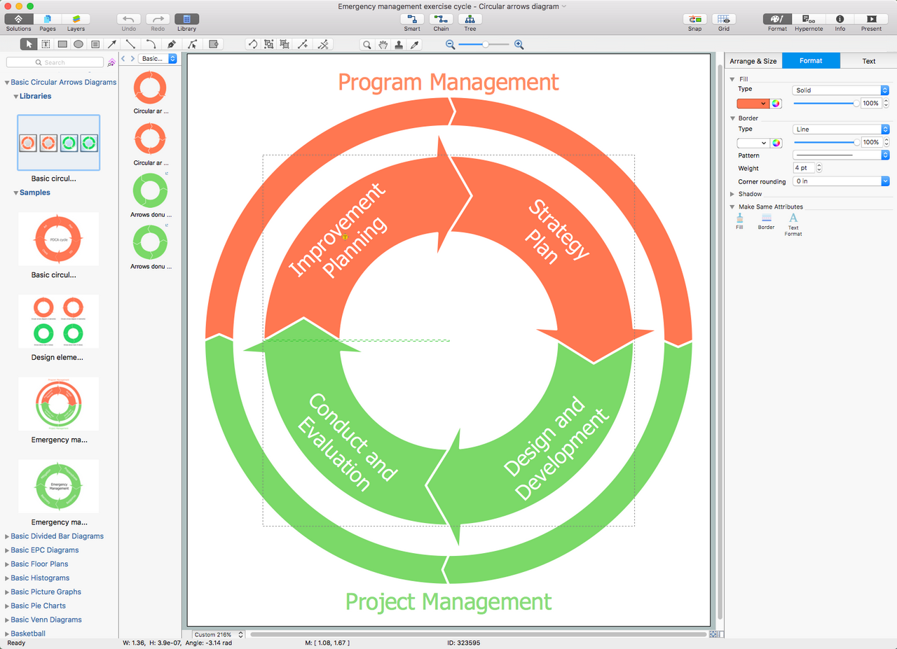 Basic Circular Arrows Diagrams Solution for macOS