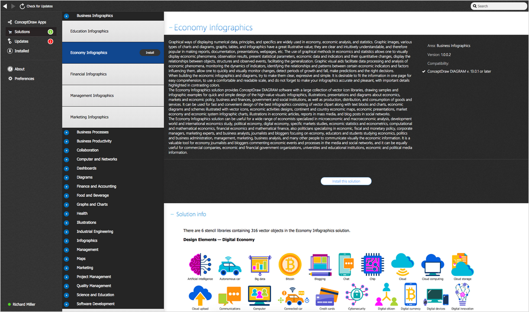 Economy Infographics solution — Install