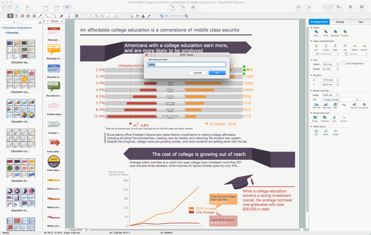 Education Infographics Solution for macOS