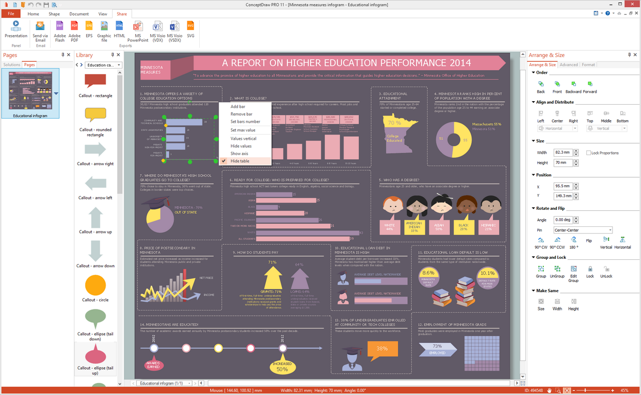 Education Infographics Solution for Windows