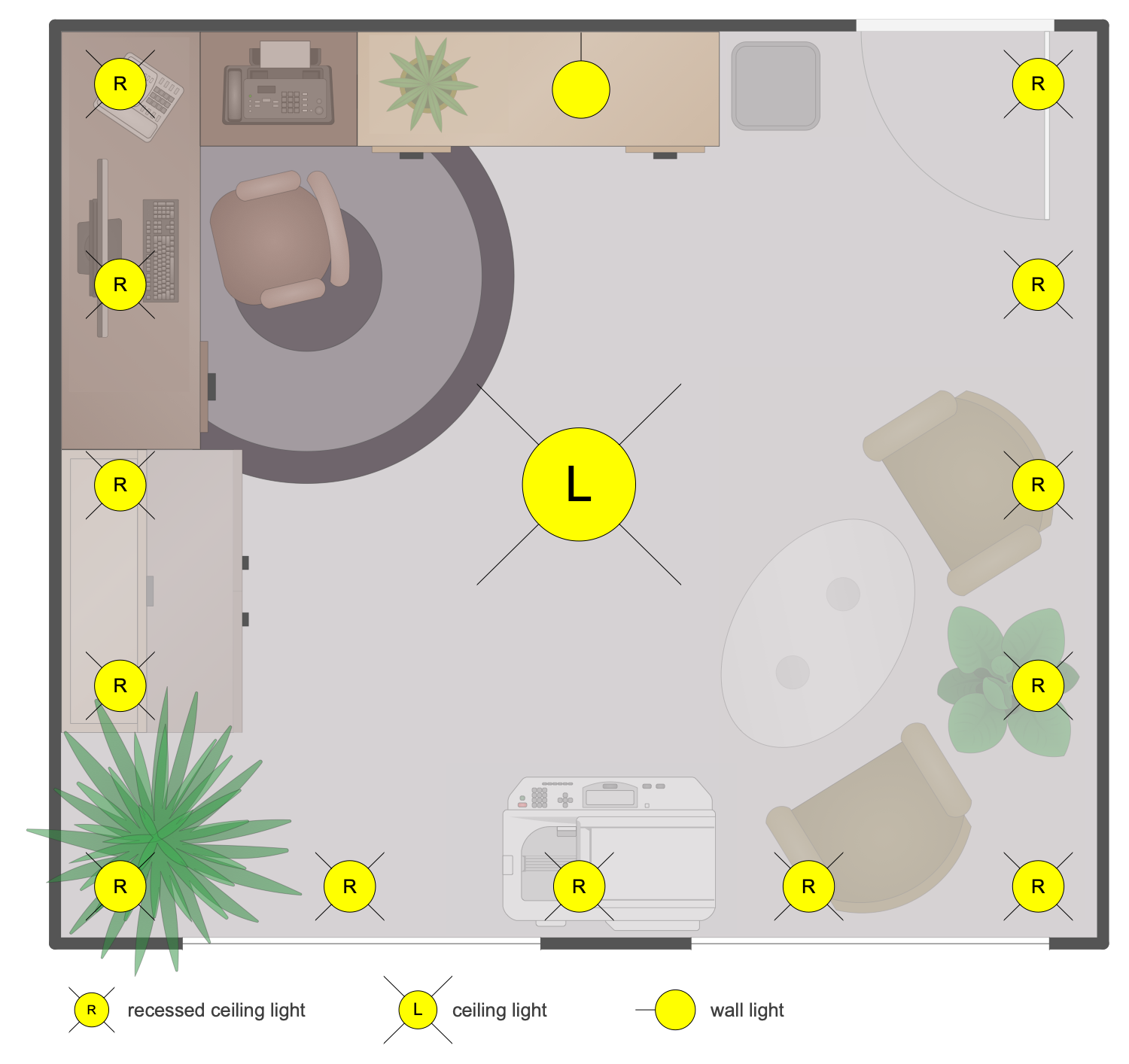 Home Office Lighting Plan