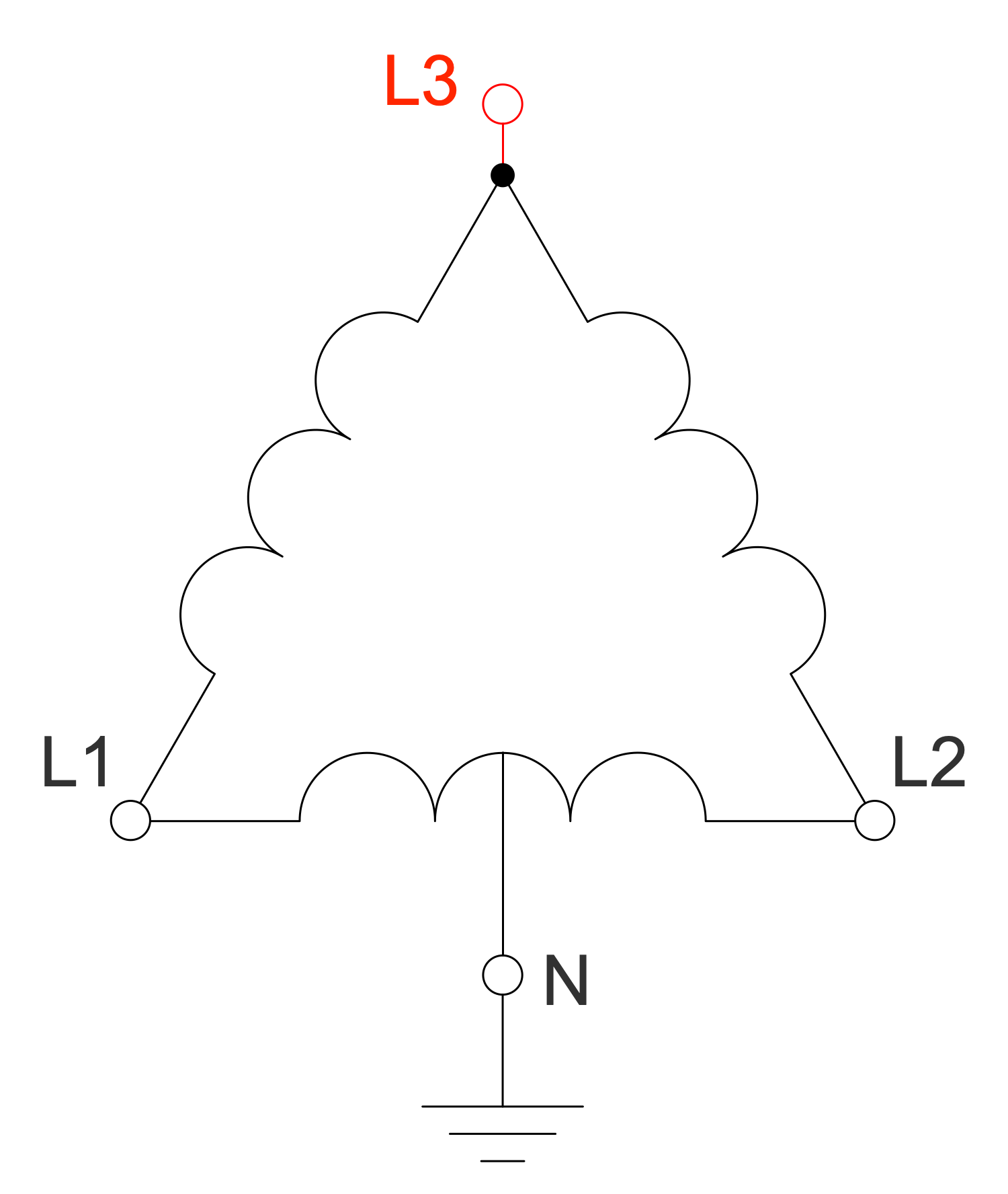 High Leg Delta Transformer