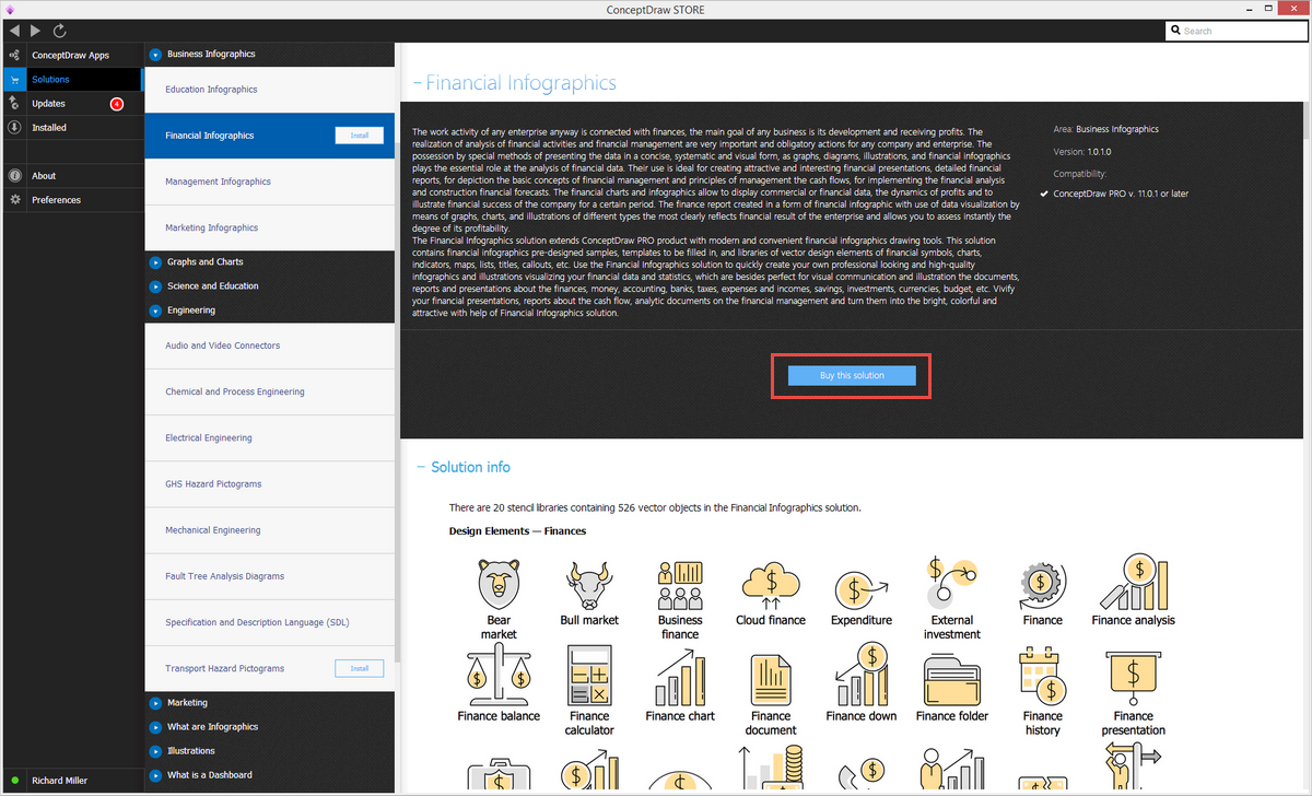 Financial Infographics Solution - Buy