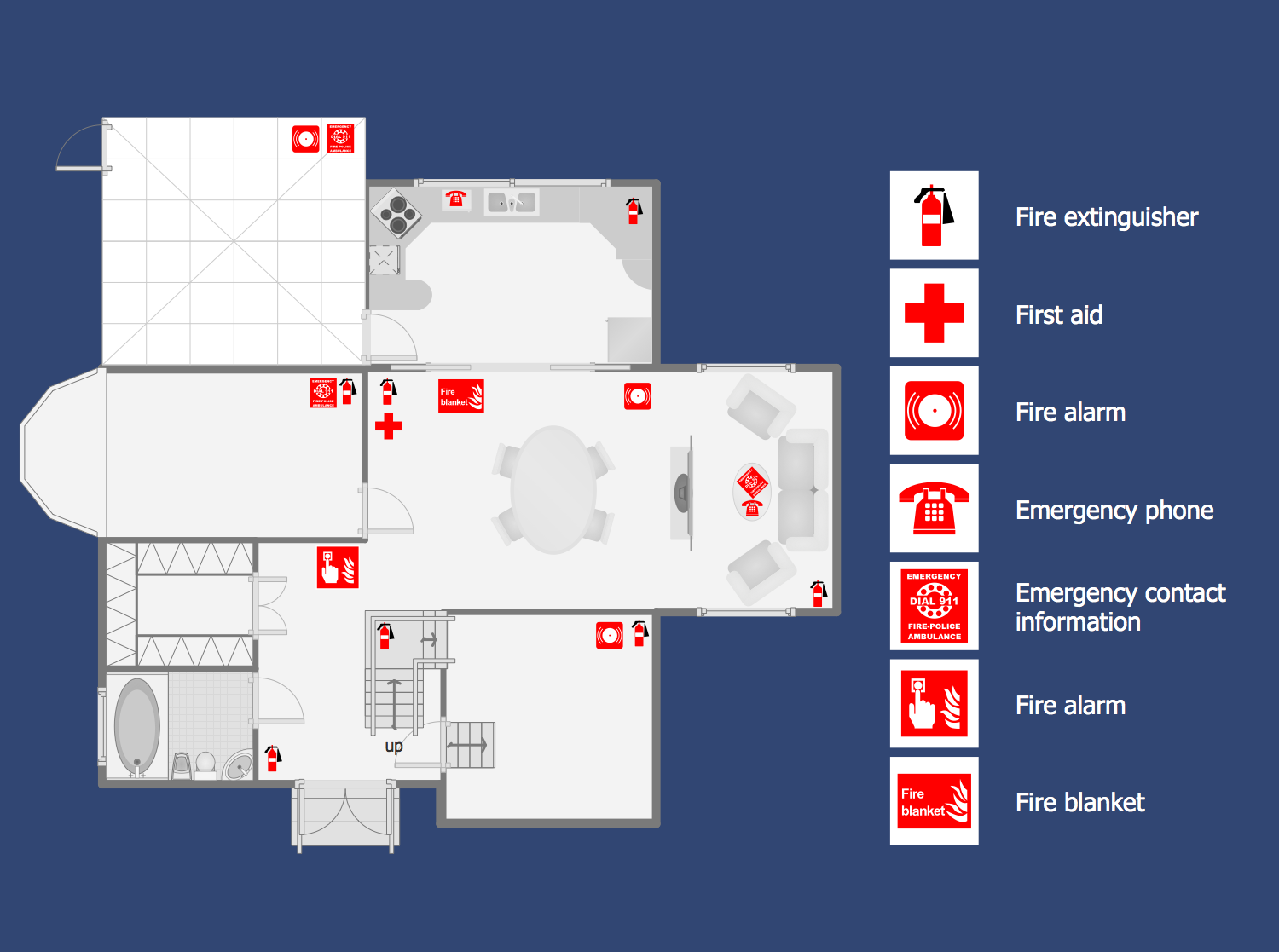 fire and emergency plans solution conceptdraw.com