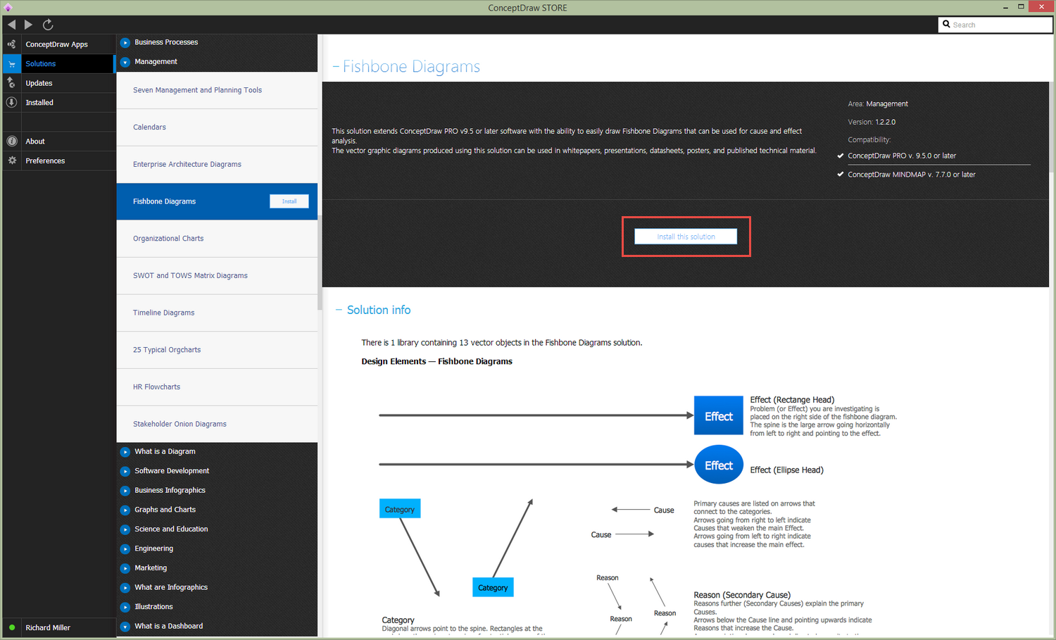 Fishbone Diagrams Solution - Install