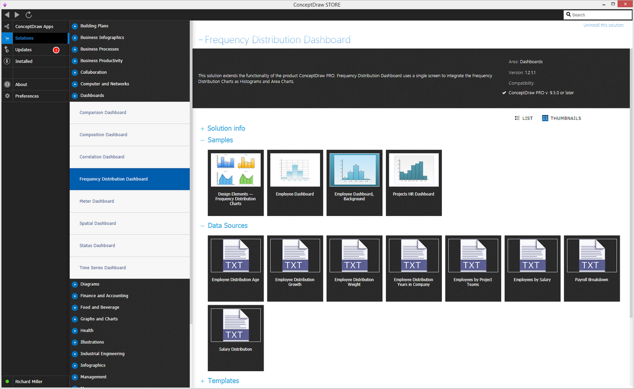 Frequency Distribution Dashboard solution - Start Using