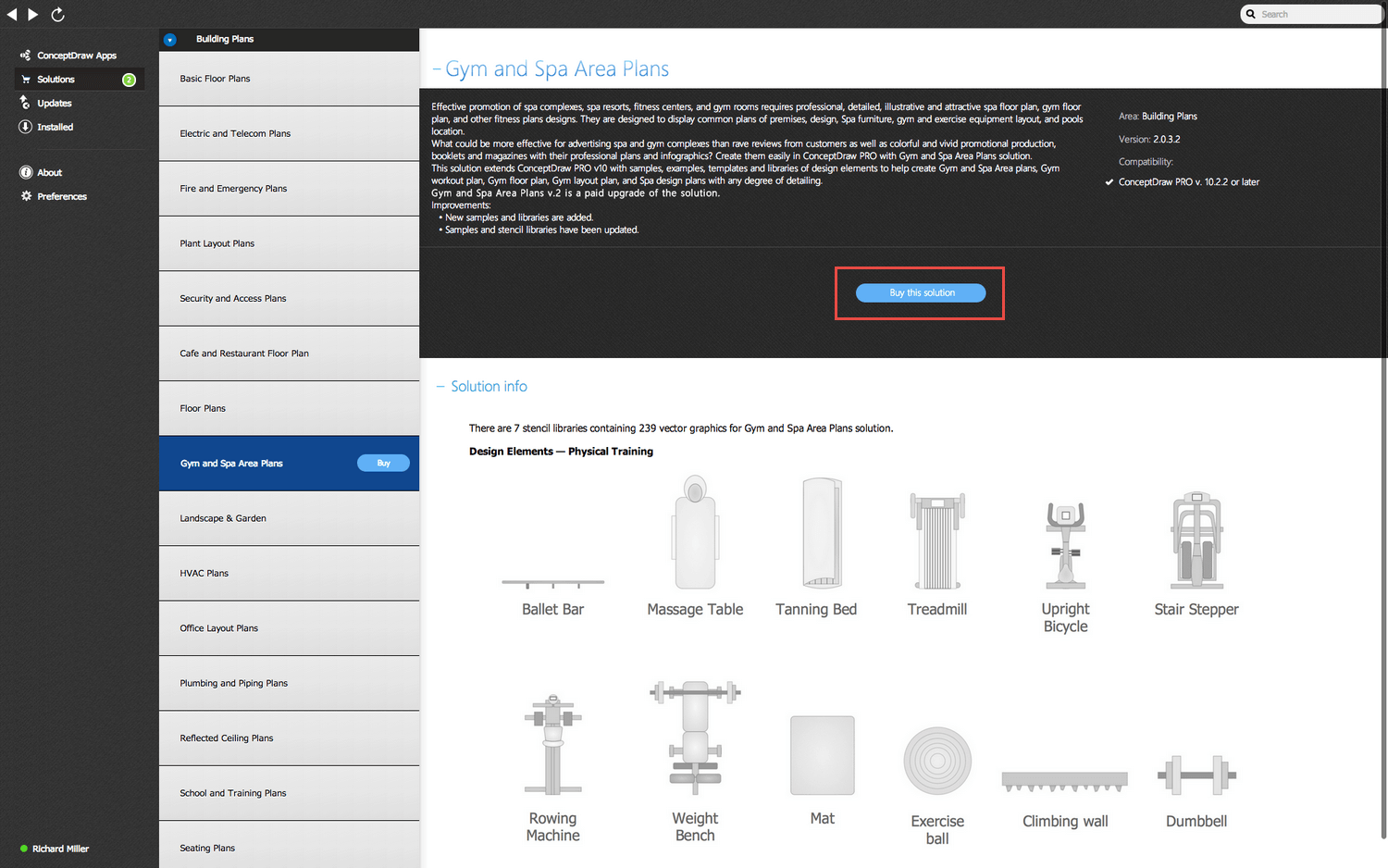 Gym And Spa Area Plans Solution Conceptdraw Com