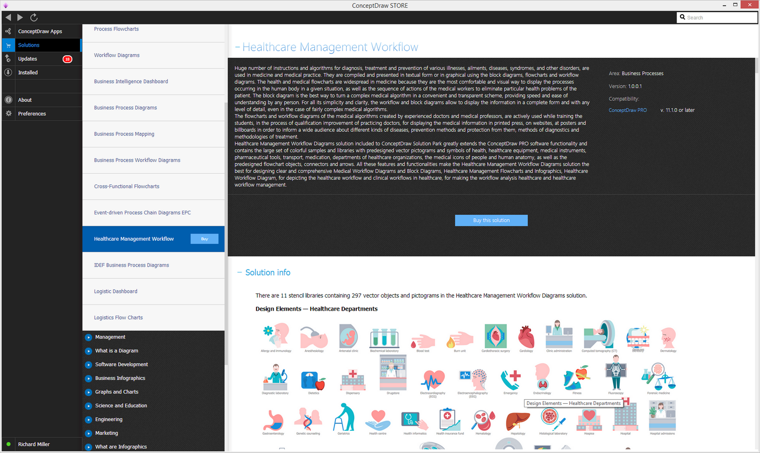 Healthcare Management Workflow Diagrams Solution - Buy