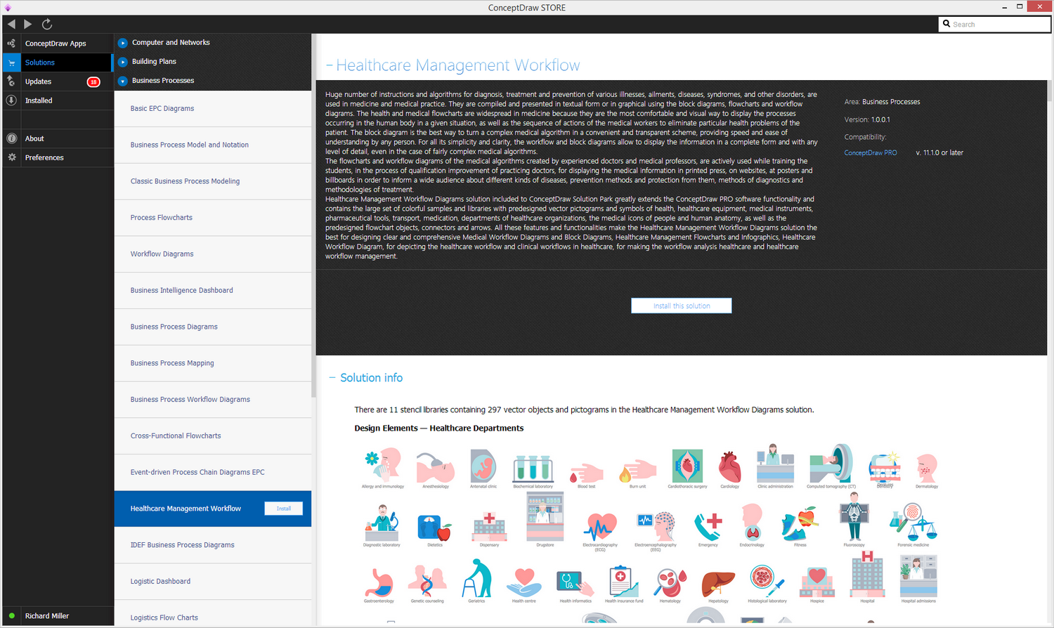 Healthcare Management Workflow Diagrams Solution - Install